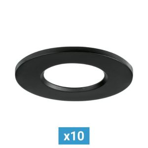 Collerette ronde ENLITE pour spot encastrable FD1/CS noir - pack de 10