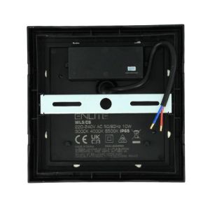 Hublot extérieur carré LED ENLITE IP65 230V 10W 1050lm CCT noir - vue de dos
