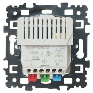 Prise de courant anthracite Eurohm Square avec port USB de type A - vue de dos