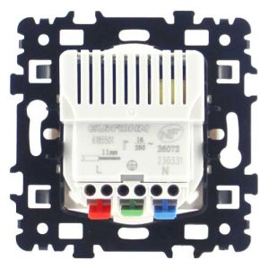 Prise électrique 2P+T + USB Type C blanche Eurohm Square - vue de dos