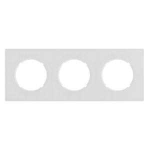 Plaque triple horizontale coloris blanc Fontini Dom