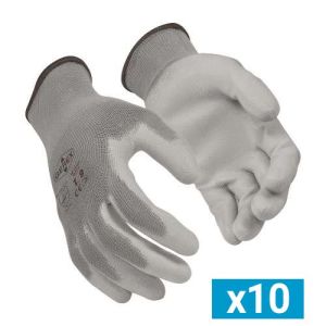 Lot de 10 gants de précision gris Gerex T09