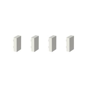 GGK Embouts de finition pour moulure électrique 22x12mm blanc - lot de 4