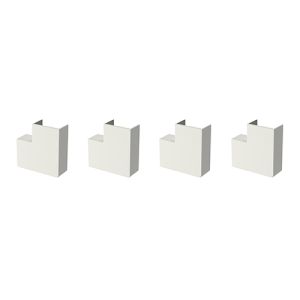 GGK Angles plats pour moulure électrique 22x12mm blanc - lot de 4