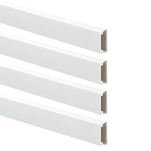 Moulure adhésive électrique  GGK 22x12mm L.1,2m blanche - lot de 4 EAN8017