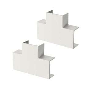 GGK Té de dérivation pour moulure électrique 7x12mm blanc - lot de 2