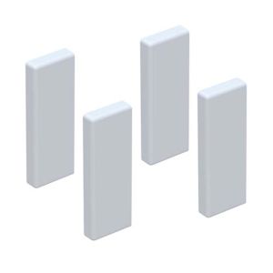 GGK Embouts de finition pour moulure électrique 15x30mm blanc - lot de 4