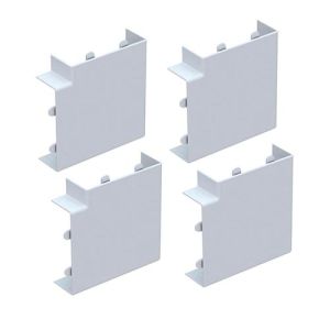 GGK Angles plats pour moulure électrique 15x30mm blanc - lot de 4