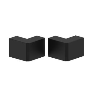 Lot de 2 angles extérieurs GGK noirs pour moulure électrique 22x12mm