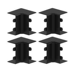 Lot de 4 angles intérieurs noirs GGK pour moulure électrique