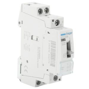 contacteur jour nuit monophasé 25A Hager - vue produit profil