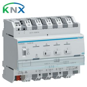 HAGER KNX Variateur universel 3 sorties 300W 230V - TXA663A