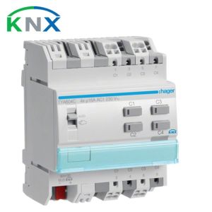 HAGER KNX Actionneur de commutation 4 sorties multifonctions 16A 230V - TYA604C