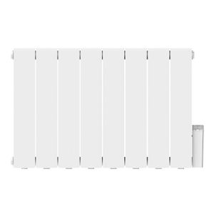 HEATZY Shine Radiateur connecté à inertie fluide horizontal blanc 2000W - vue de face