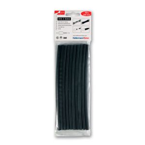 Gaines thermorétractables noires Hellermantyton - paquet de 10 pièces
