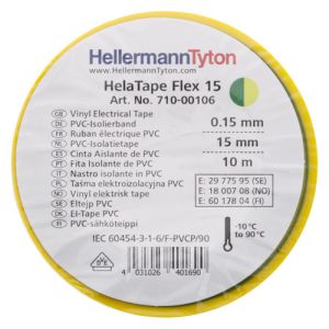 ruban adhésif vert jaune Hellermanntyton