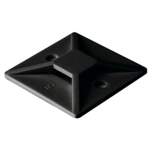 Embases adhésives ou à visser noirs 28x28mm Hellermanntyton