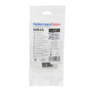 Embases adhésives ou à visser noirs 28x28mm Hellermanntyton - paquet de 10 pièces