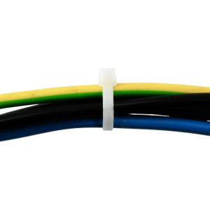 Colliers de serrage blancs 275x4,6mm Hellermanntyton idéals pour le maintien des câbles