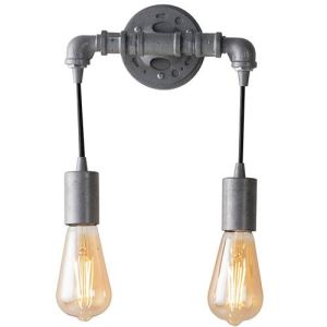 Applique E27 LUCE DESIGN Galvanisé AMARCORD - I-AMARCORD-AP2 ZN