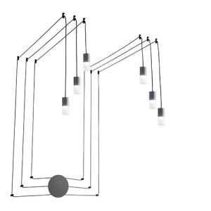 Plafonnier G9 LUCE DESIGN Anthracite SPIDER - I-SPIDER-PL6