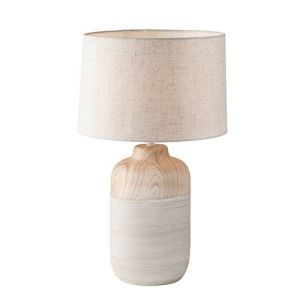 Lampe de table E27 LUCE DESIGN Ivoire WOODY - I-WOODY-XL