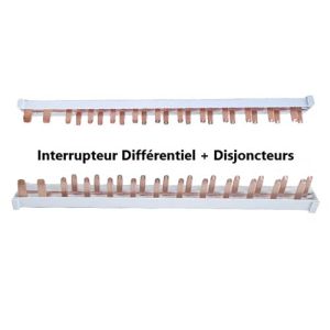Peigne d'alimentation électrique horizontal IKEPE Phase Neutre 13 modules