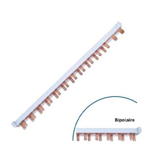 IKEPE Peigne d'alimentation électrique horizontal Phase Neutre 13 modules