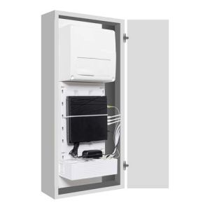IKEPE Zone attenante pour tableau de communication avec 1 prise + 3 cordons RJ45