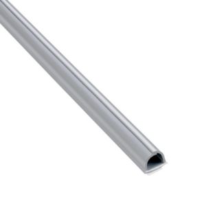 INOFIX Cablefix Gaine adhésive 8 x 7 mm - Gris métallisé