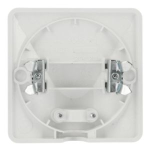 sortie de câble 16A Lebenoid blanche - vue de face