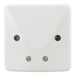 sortie de câble 16A Lebenoid blanche - vue de face