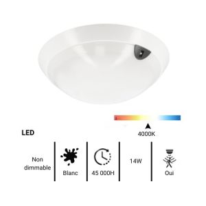 hublot led à détection Lebenoid 1900lm 4000k - fiche technique