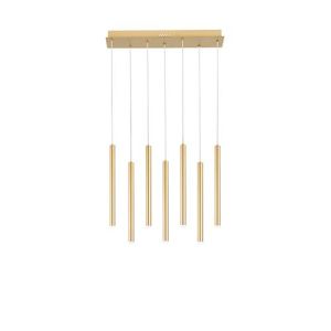 Suspension LED LUCE DESIGN 35W Or PYPE - LED-PYPE-SQ7-ORO