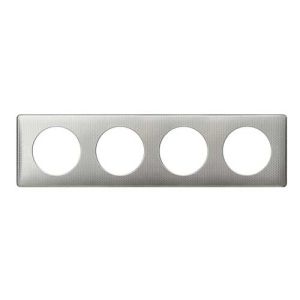 LEGRAND Céliane Plaque Métal 4 postes Alu snake - 068724