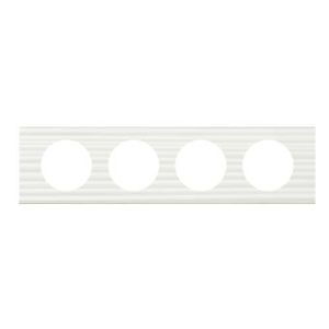 LEGRAND Céliane Plaque Matières 4 postes Corian cannelé- 069014