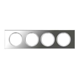 LEGRAND Céliane Plaque Matières 4 postes Verre miroir - 069124