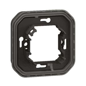 Support plaque 1 poste encastré étanche anthracite Legrand Plexo - vue de dos