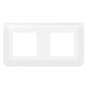 LEGRAND Mosaic Plaque double horizontale Blanc - Vue de face