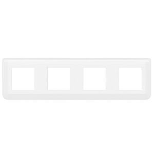 Plaque LEGRAND Mosaic quadruple horizontale Blanc - 078808L