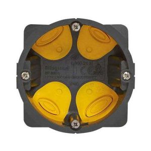 Boîte d'encastrement Legrand Ecobatibox pour cloison sèche, étanche à l'air - vue de face