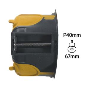 Boîte d'encastrement Legrand Ecobatibox pour cloison sèche, étanche à l'air, profondeur 40mm - vue de côté