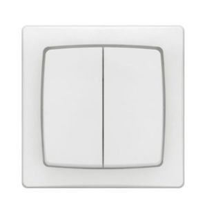 Double interrupteur 5 en 1 coloris blanc Legrand - vue de face
