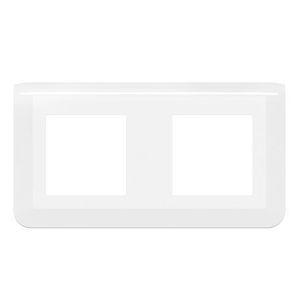 Plaque double horizontale blanc LEGRAND Mosaic