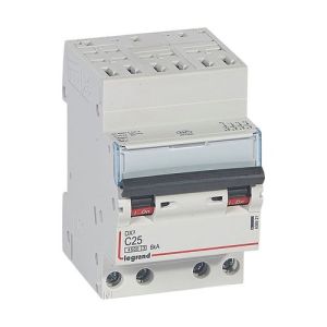 Disjoncteur LEGRAND DX3 tétrapolaire 25A auto/vis courbe C 4,5kA 400V