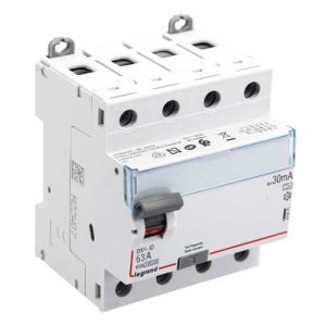 vue du dessus LEGRAND DX3 Interrupteur différentiel 4P 63A Type AC 30mA