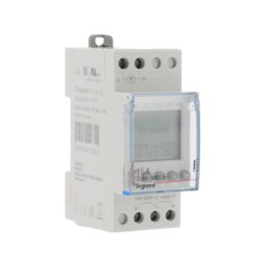 Interrupteur horaire 16A monophasé digital programmable jour/hebdo 2 modules LEGRAND