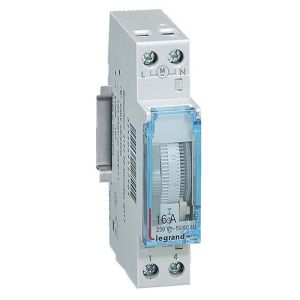 Interrupteur horaire Legrand 16A monophasé journalier 1 module