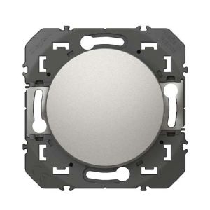 Interrupteur va-et-vient Legrand Dooxie finition alu - vue de face