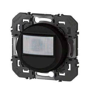 Détecteur de mouvement 3 fils Legrand Dooxie noir mat - vue de profil